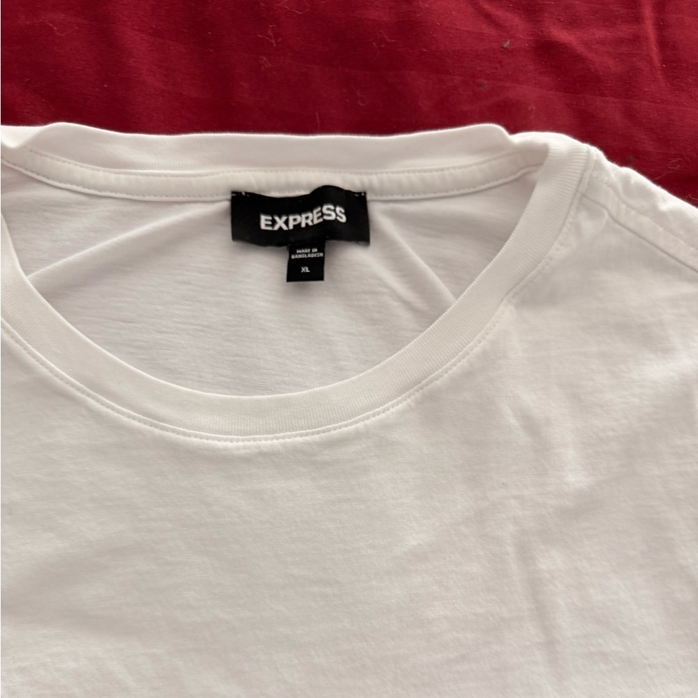 White Graphic T-Shirt by EXPRESS - Picture 3 of 4